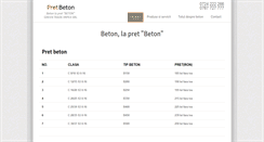 Desktop Screenshot of pretbeton.ro